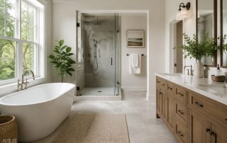 Pristine finished bathroom interior