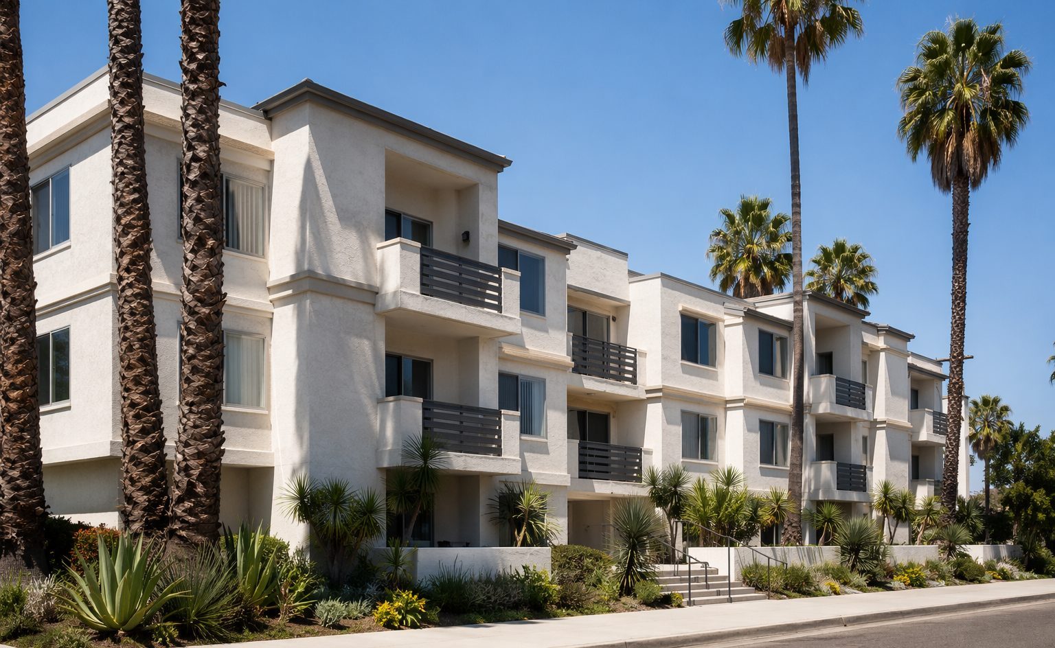 la-apartment-building-exterior Multi-unit Los Angeles apartment building exterior