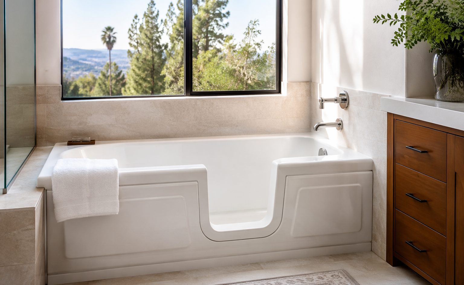 senior-access-conversion-step-entry-los-angeles bathroom refinishing